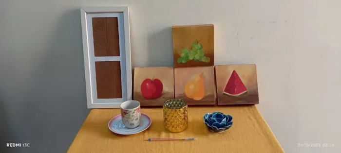 KIT C/9 PEÇAS DE DECORAÇÃO QUADRINHO/MOLDURA/PORTA VELA 