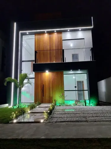 LINDA CASA CATU DE ABRANTES   4 Suítes- LAVABO -6 VAGAS DE GARAGEM- 172M²-  MODERNA E ALTO