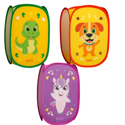  Cesto Organizador Infantil Dobrável 50x30cm - Estampas Divertidas