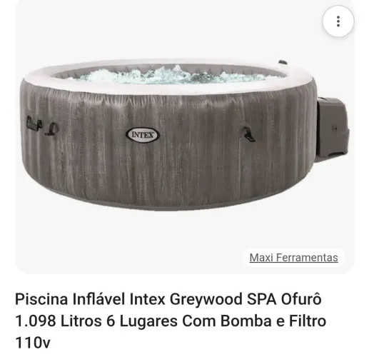 SPA Intex 1098 litros para 6 pessoas 