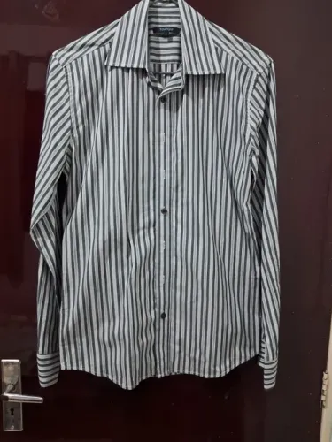 Camisa Social Branca com listras