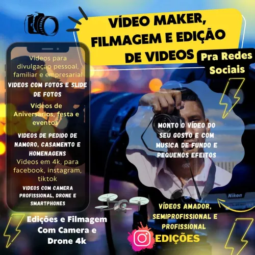 Edição de vídeo e Videomaker para redes sociais