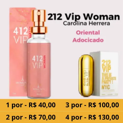 Perfume Feminino 412 Vip Woman - 15 ml - Moments Paris 