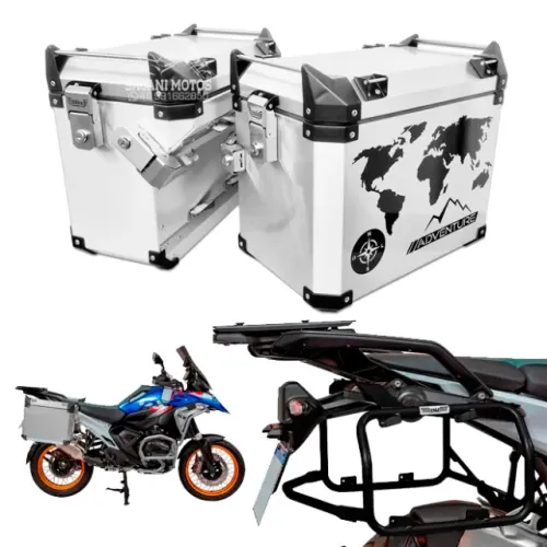 Kit Suporte Lateral e Bauletos 40 47 Litros BMW 1300 Tramuntana Triple Black Premium Sport