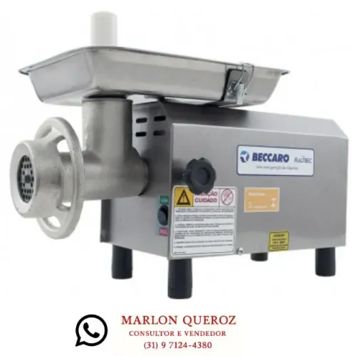 Moedor de Carne Boca 08 Inox Beccaro