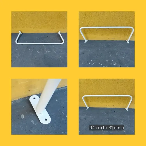 Arara de roupa suspensa branca - 94cm x 31cm