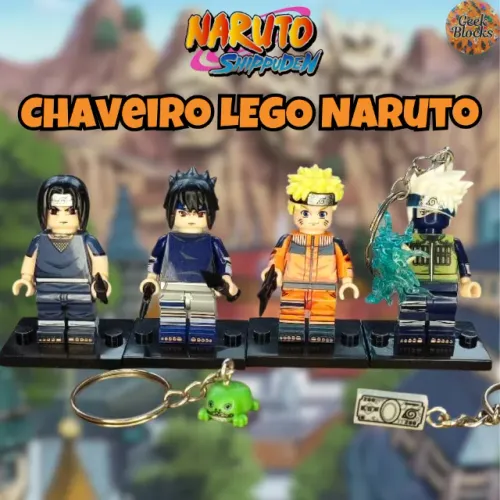 Chaveiro Lego Naruto - chaveirinho feito a mão artesanal boneco geek nerd presente anime