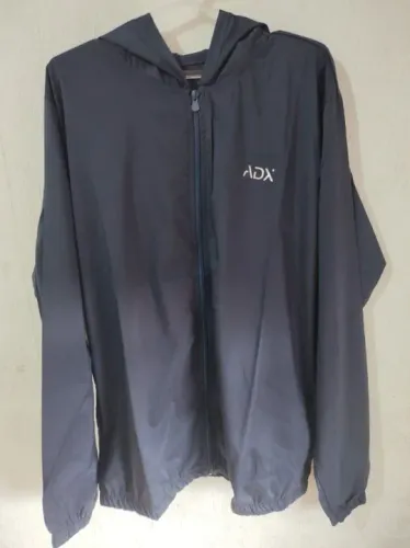 Jaqueta Corta Vento Adx C/ Capuz Masculina - Azul Marinho/Vermelho/Verde Militar