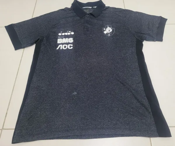 Camisa polo vasco diadora cinza escura tam G comissão técnica