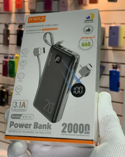 Carregador portátil Power Bank 20000mAh e 10.000mah novos com garantia