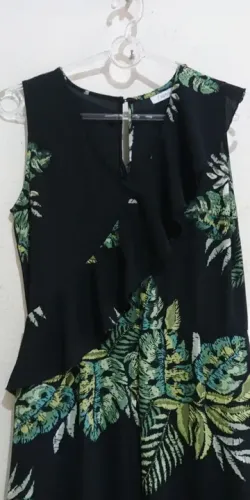 Macacão Feminino Estampado Preto