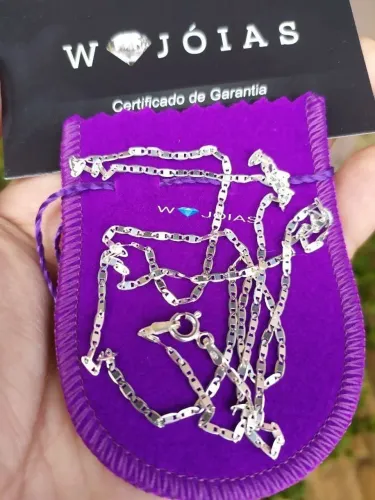 Corrente Cordão Jóia Prata 925 Piastrine Italiana Legítima Maciça Fina Discreta 70cm
