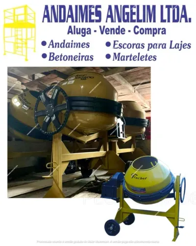 Betoneira Fischer 400l - nova 220v monofásico