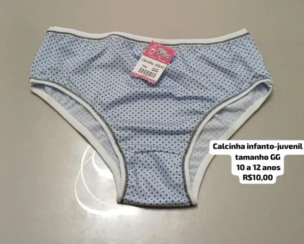 Calcinha Infantil GG - 10 a 12 anos