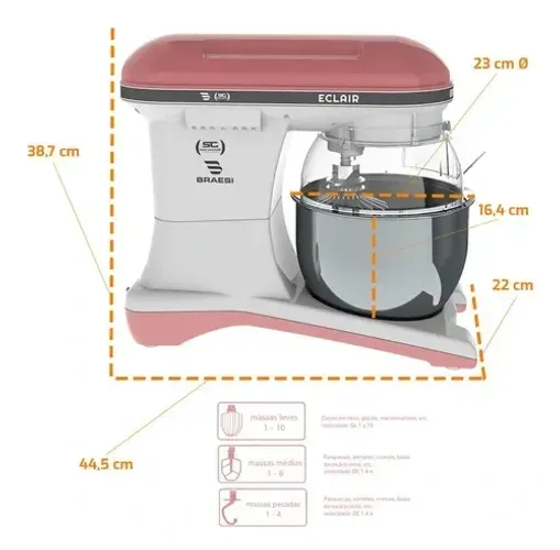 BATEDEIRA PLANETARIA BP-500 ROSA - BIVOLT