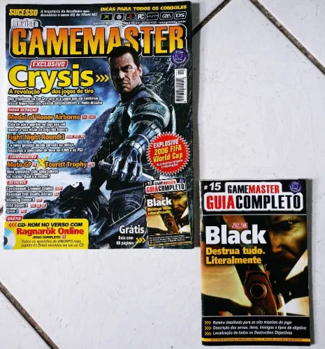 Kit 1 Revista e 1 Livro  GameMaster #15 - Guia Completo - Detonado de Black - Game Master
