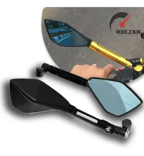 Retrovisor Esportivo Naked Cb300 Hornet Tipo Rizoma Preto
