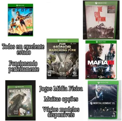 Jogos de Xbox One Mídia Física - Diversos Games e Títulos