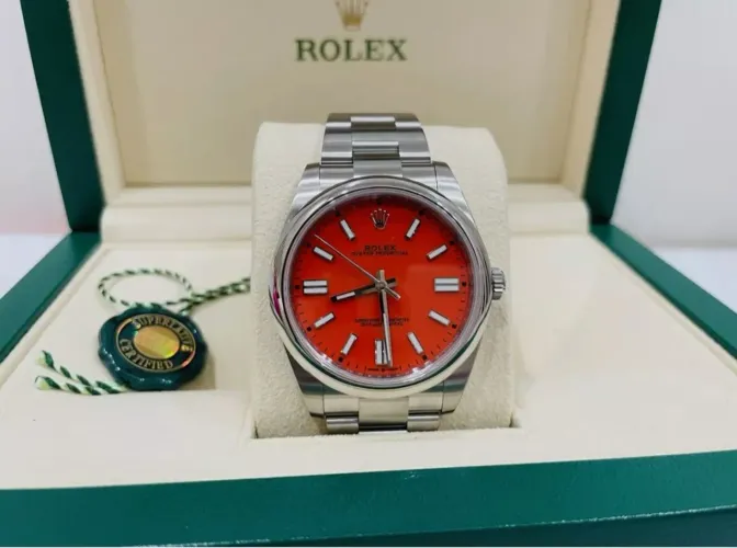 Rolex Oyster Perpetual Vermelho Automático linha Premium AAA+suíço
