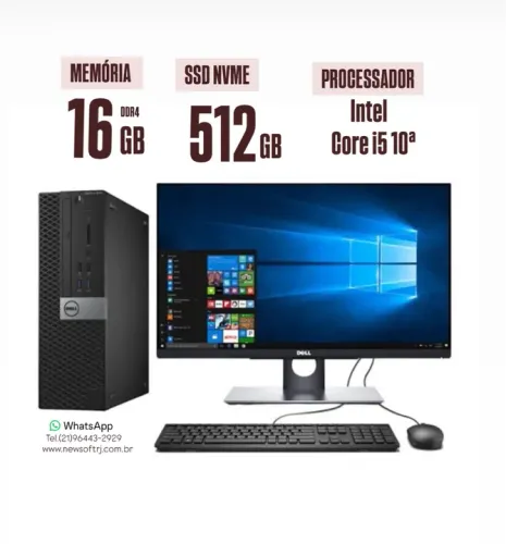 Computador Dell Core i5 10ª Geração 16GB RAM 512GB SSD