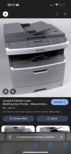 Impressora lexmark x264dn