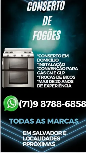 Manutenção de fogões e domicílio