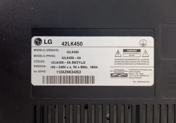 Televisão LG 42" (42LK450 retirar peças)