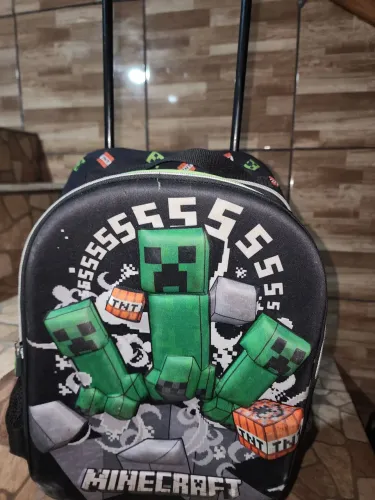 Mochila de Rodinhas (com puxador) Minecraft 