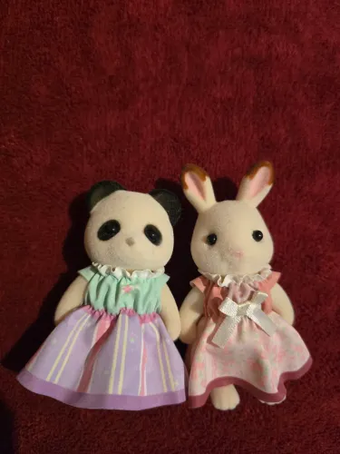 Mamãe Coelho e Mamãe Panda Sylvanian families original 