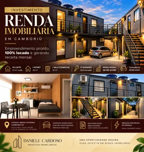Vende-se Empreendimento em Camboriú - SC com 11 Conjuntos de Lofts e 1 Sala Comercial.
