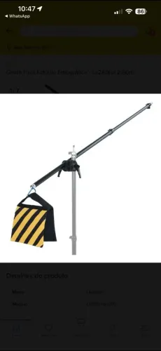 Girafa para estúdio fotográfico e vídeo LS260HD