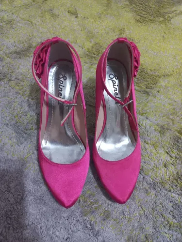 Sapato salto feminino rosa