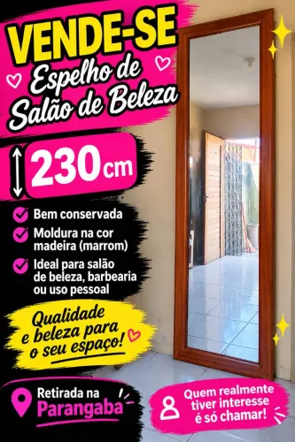 Espelho de salão de beleza