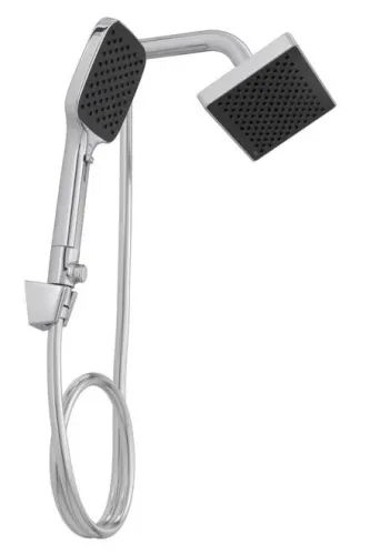 Chuveiro flex com desviado retangular.