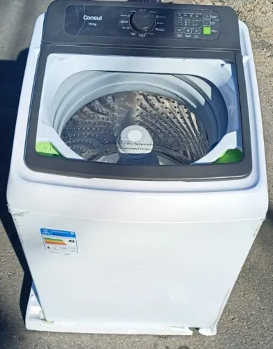 MAQUINA DE LAVAR CONSUL 15KG TURBO AGITAÇÃO CESTO INOX USADA 1 VEZ (COM GARANTIA)