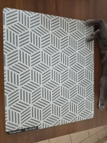 Mousepad Gamer de Vidro Titorion Glacier 49x42 Speed Hexágono