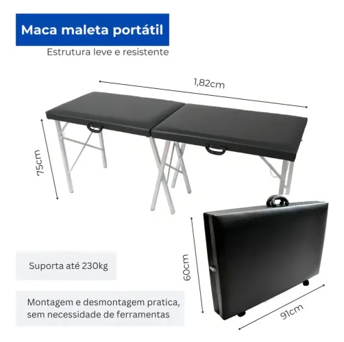 Maca Portátil Dobrável Tipo Mala Profissional - Estado de Nova!