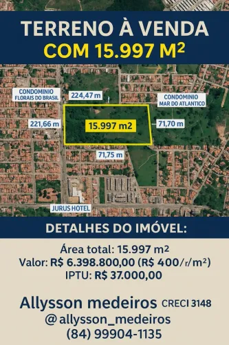 Terreno a Venda com 15.997 m2 Zona Norte de Natal RN