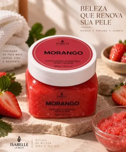 Lançamento Esfoliante Isabelle Morango 400g Lacrado