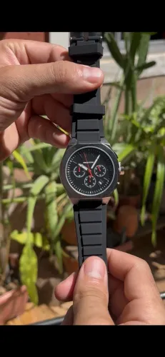 Relógio armani pulseira borracha