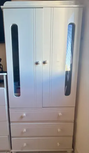 Armário 2 portas com gavetas 