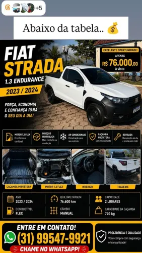 Fiat Strada Endurance 1.3 Flex 8V CS 2024