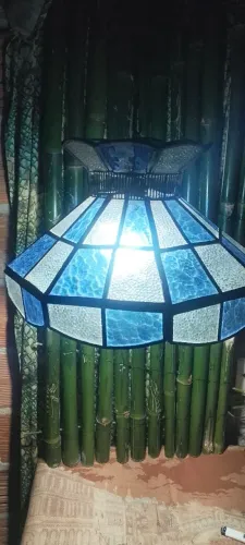 Lustre vitral antigo grande