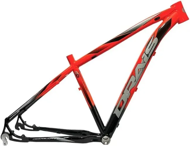 Quadro De Bicicleta Aro 29 Drais Revolution Alumínio MTB Laranja+Preto