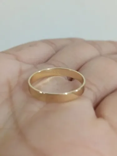Aliança banhada a ouro tam16 