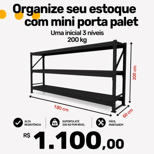 Mini porta pallet 200kg novo