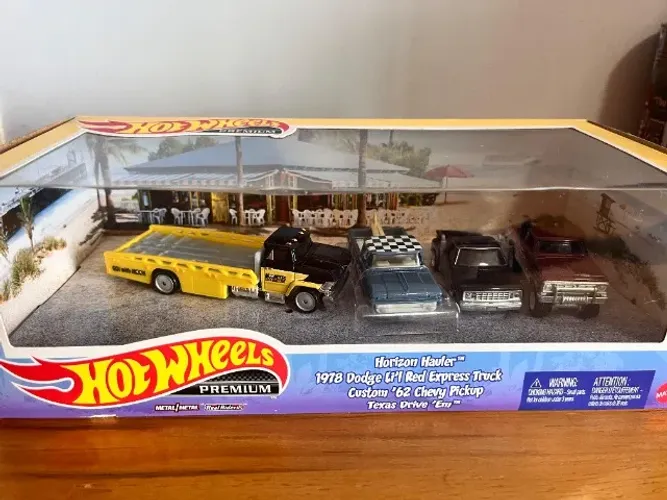 box hot wheels premium pick ups 1/64