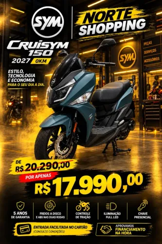 CRUISYM 150 2027 0KM / 17.990,00 / SYM NORTE SHOPPING *