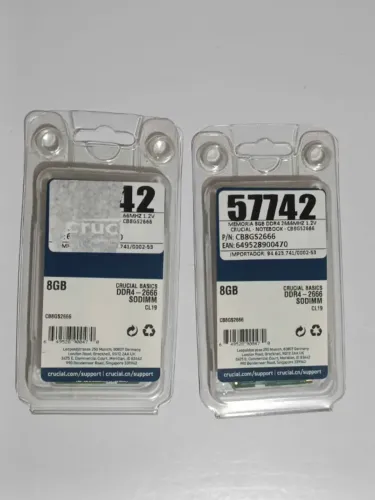 Memória RAM 16GB (2x8GB) DDR4 2666MHz Notebook - Semi Novo