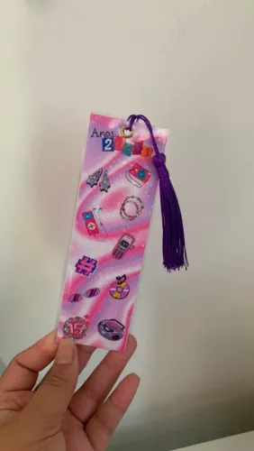 Marcador de página plastificado com tassel <br>Faço qualquer tema <br>R$ 8,00 cada